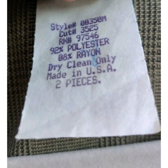 Vintage I.S.B. Inc Womens Skirt Suit Size 16 Blazer Gray Plaid Lace 2 Piece Set - Picture 9 of 16